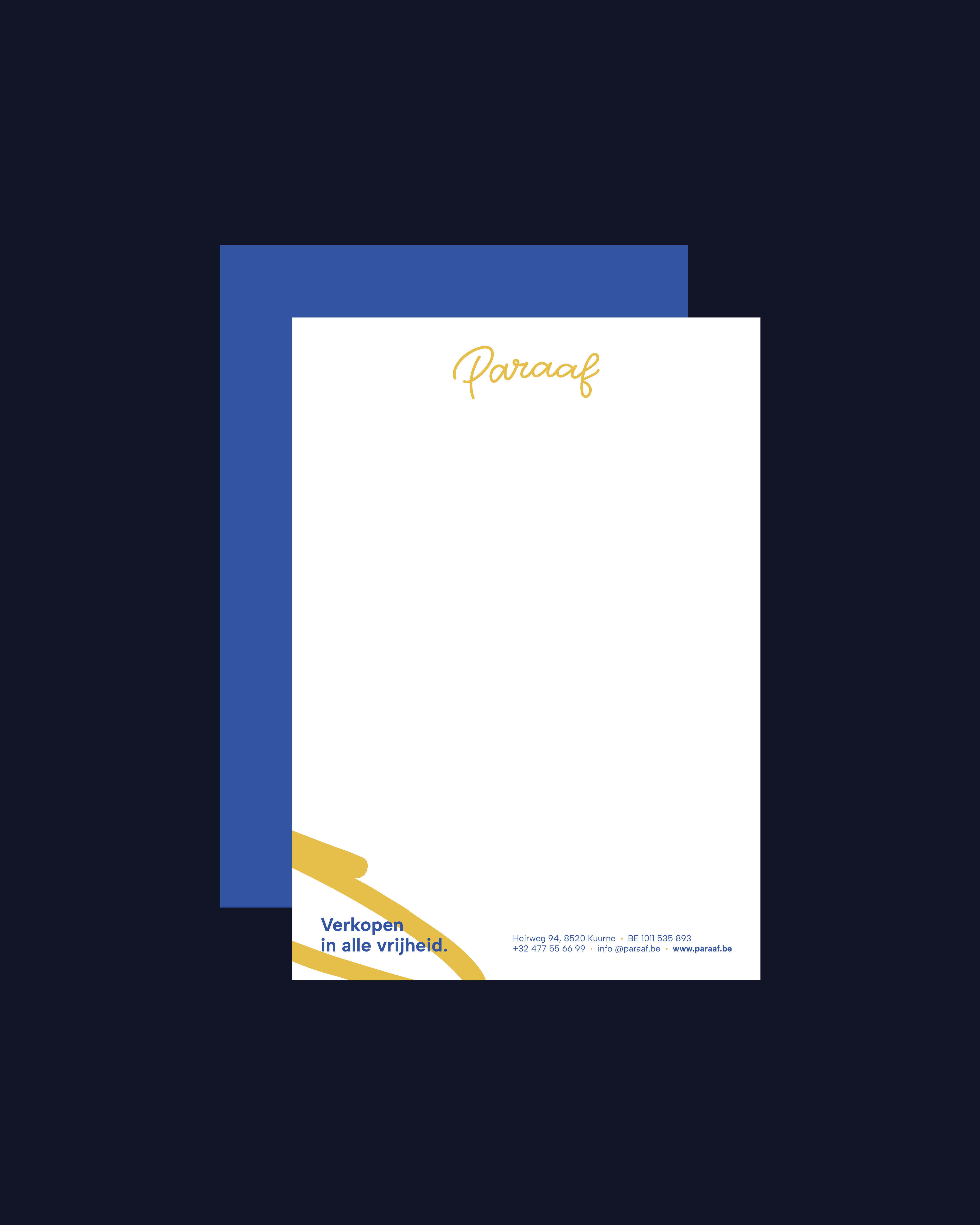 mockup van briefpapier recto en verso