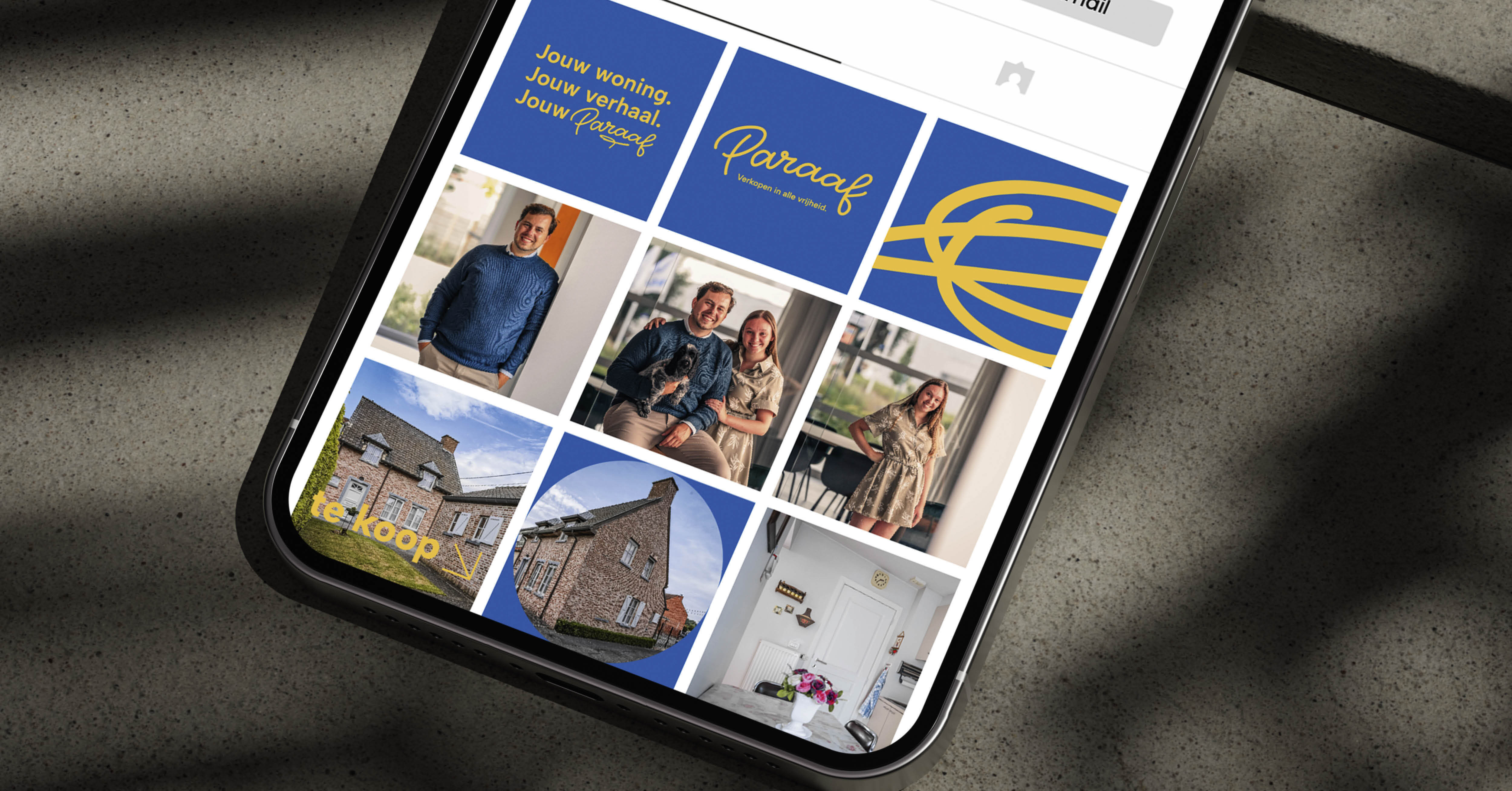 gsm waar je de instagram pagina van Paraaf op ziet