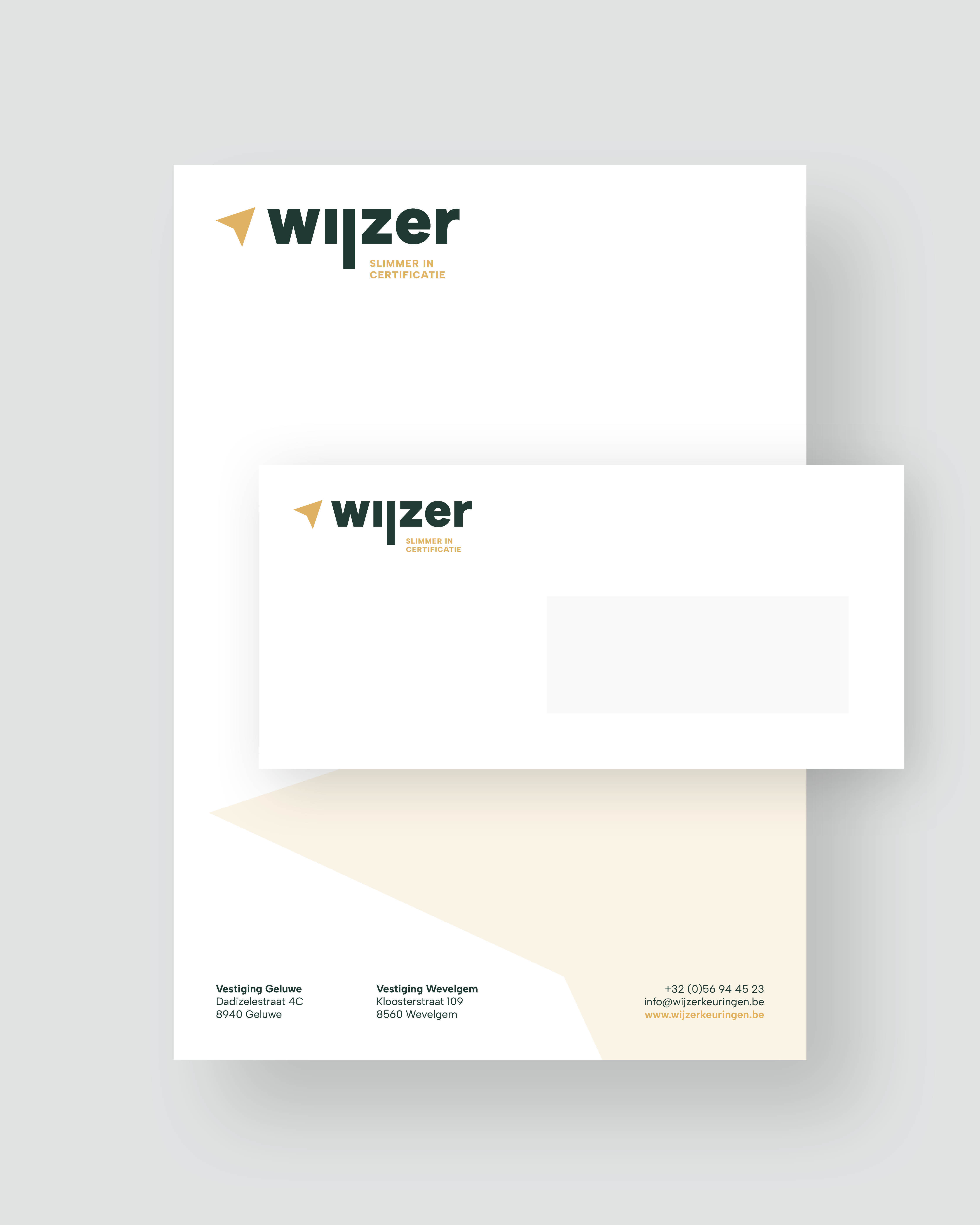 Omslagfoto en facturatie papier Wijzer keuringen huisstijl